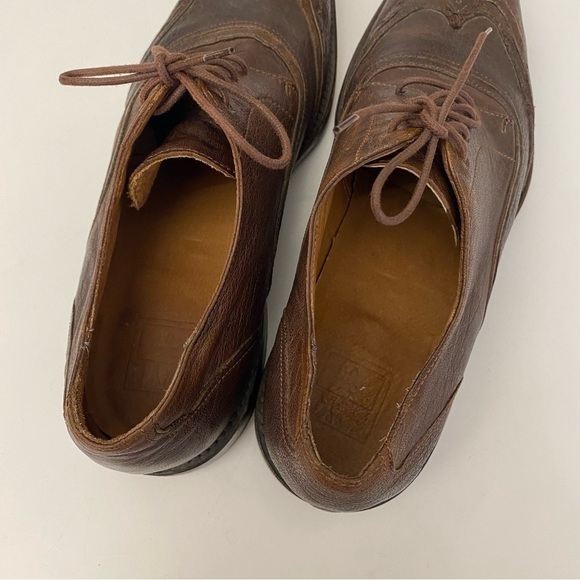 Frye || Mixed Leather Wingtip Oxford Derby Shoes Brown‎ 10.5 main image 8